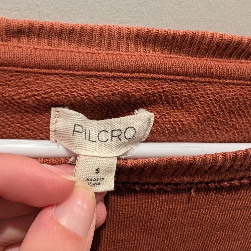 NWOT Pilcro Long Sleeve Cocoon Corset Top Anthropologie In Orange Size Small - Picture 5 of 7